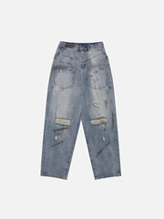 Reverse Pocket Ripped Jeans