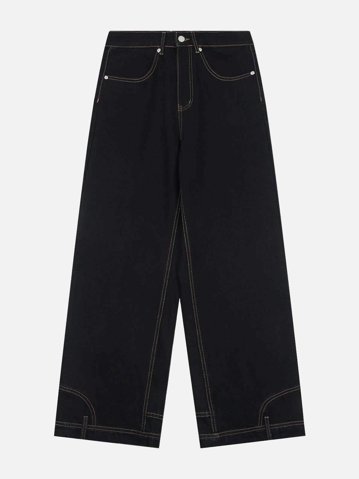 Reverse Washed Loose Jeans