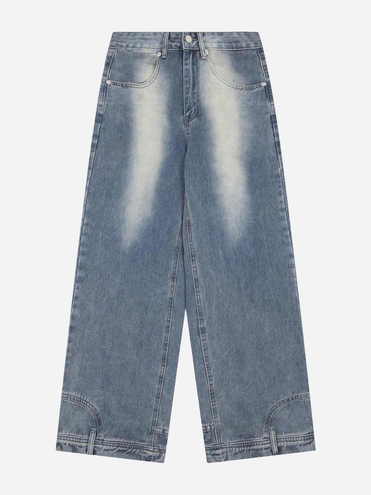 Reverse Washed Loose Jeans