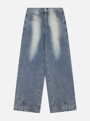 Reverse Washed Loose Jeans
