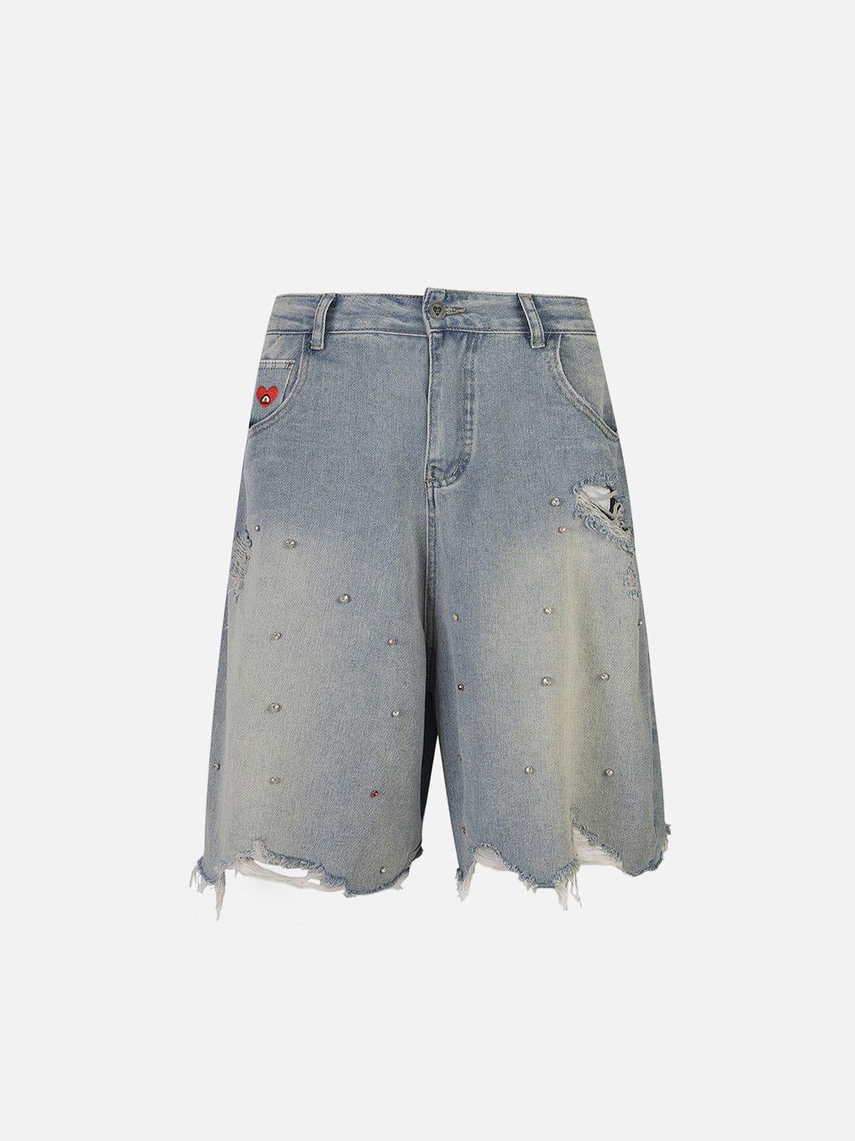 Rhinestone Application Jorts