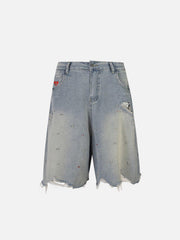 Rhinestone Application Jorts