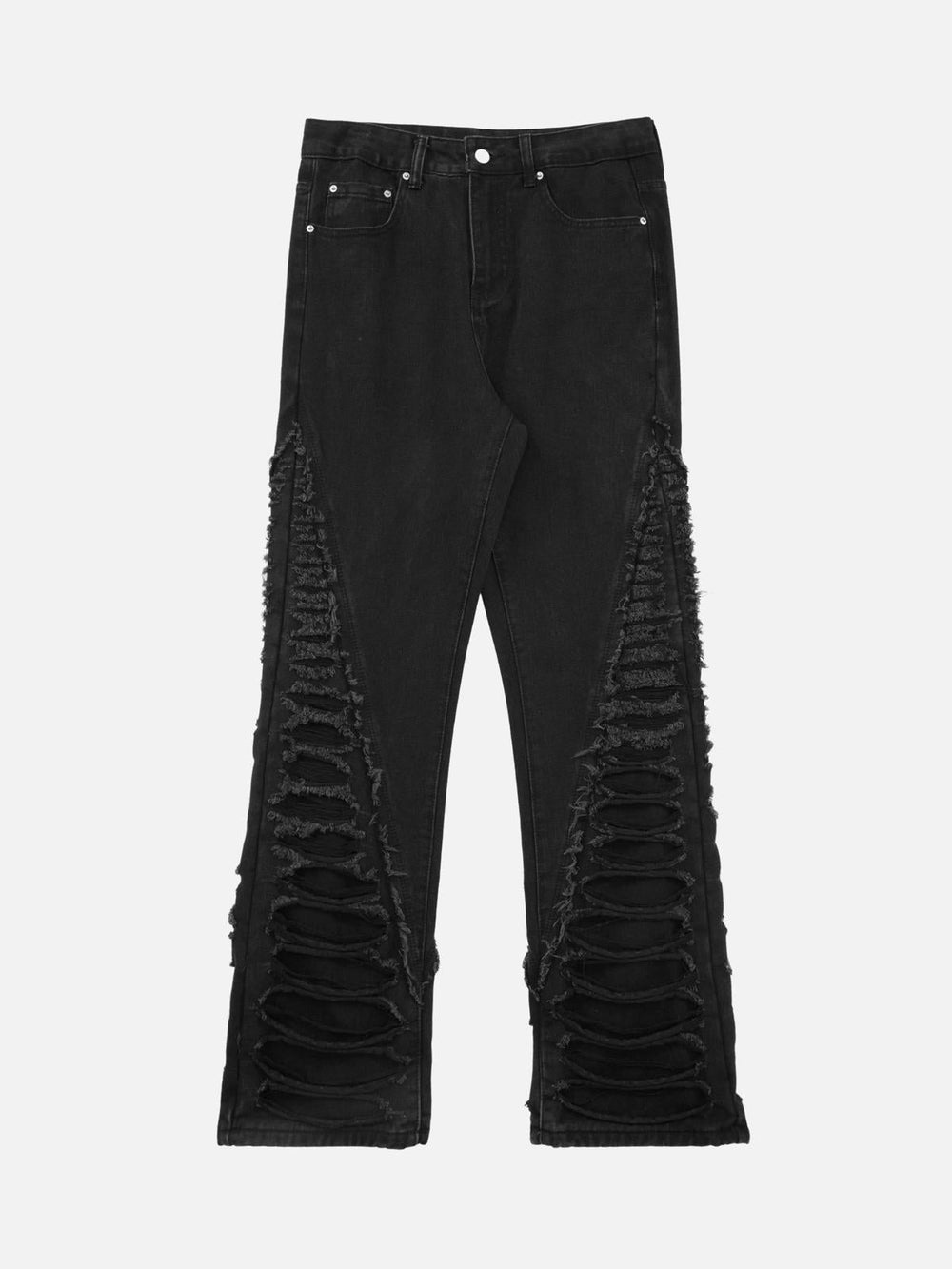 Double Ripped Jeans Ripped Double Straight Jeans – Loczu