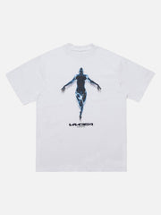 Sci-Fi Metal Silhouette Loose Oversize T-Shirt