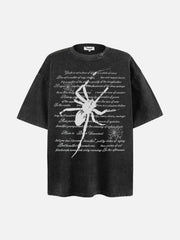 Scripted Spider Vintage Text Tee