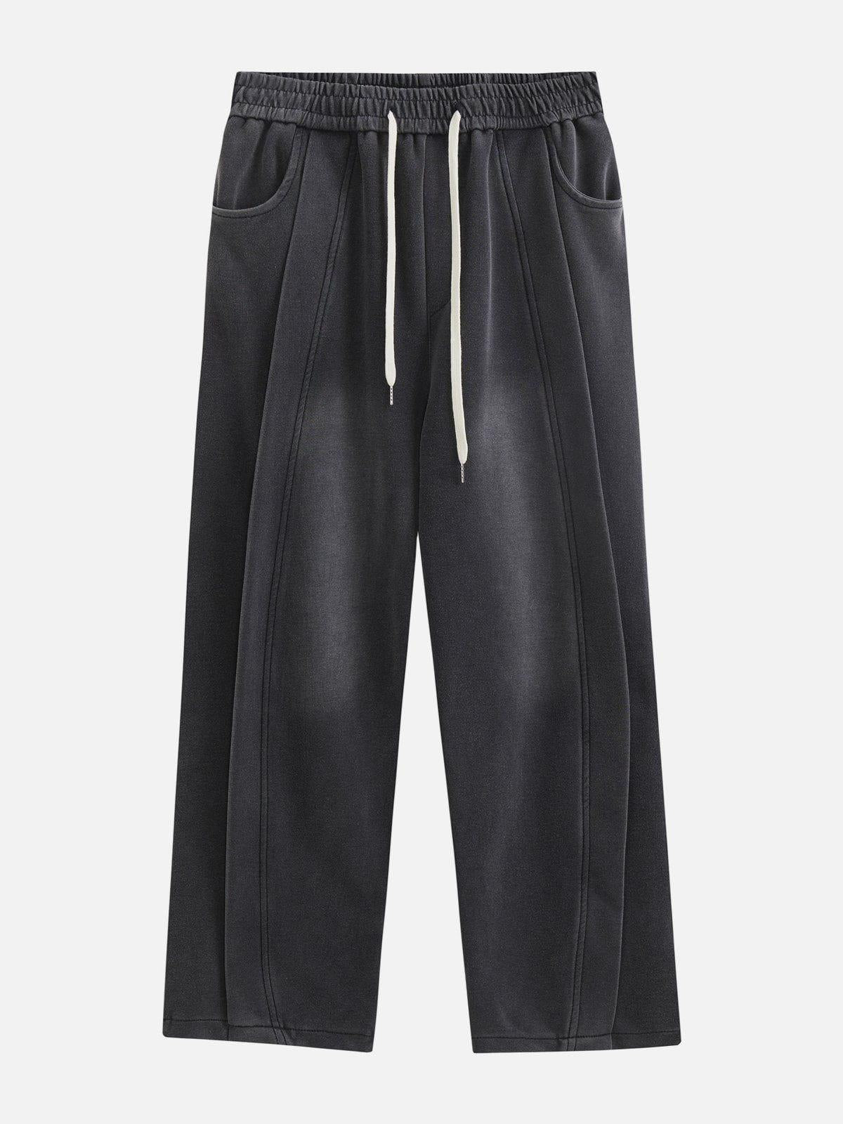 Segmentation Patchwork Washed Sweatpants