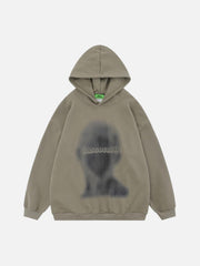 Shadow Graphic Print Hoodie