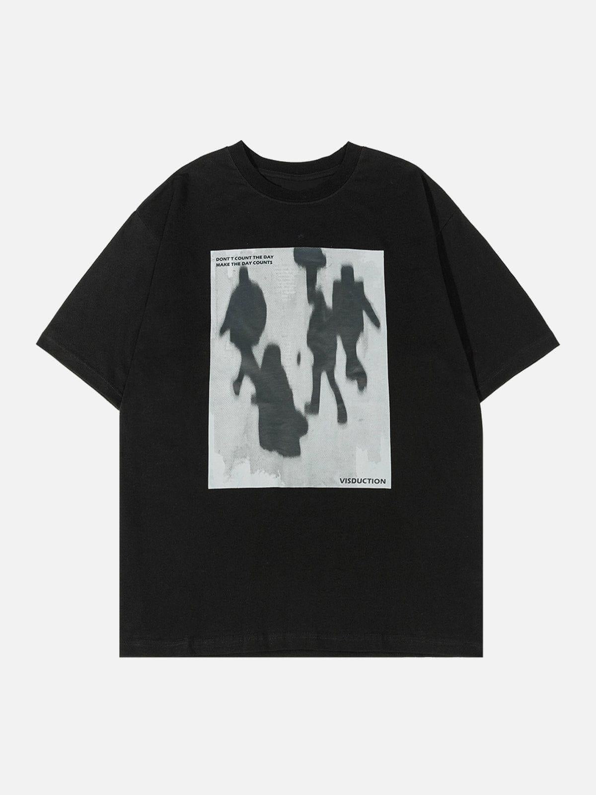 Shadow Print Tee "Don't Count the Day"