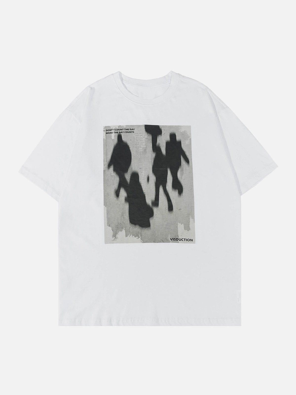 Shadow Print Tee "Don't Count the Day"