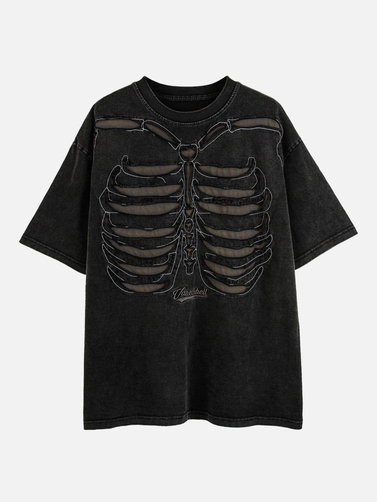 Skull Distressed Wash Tee