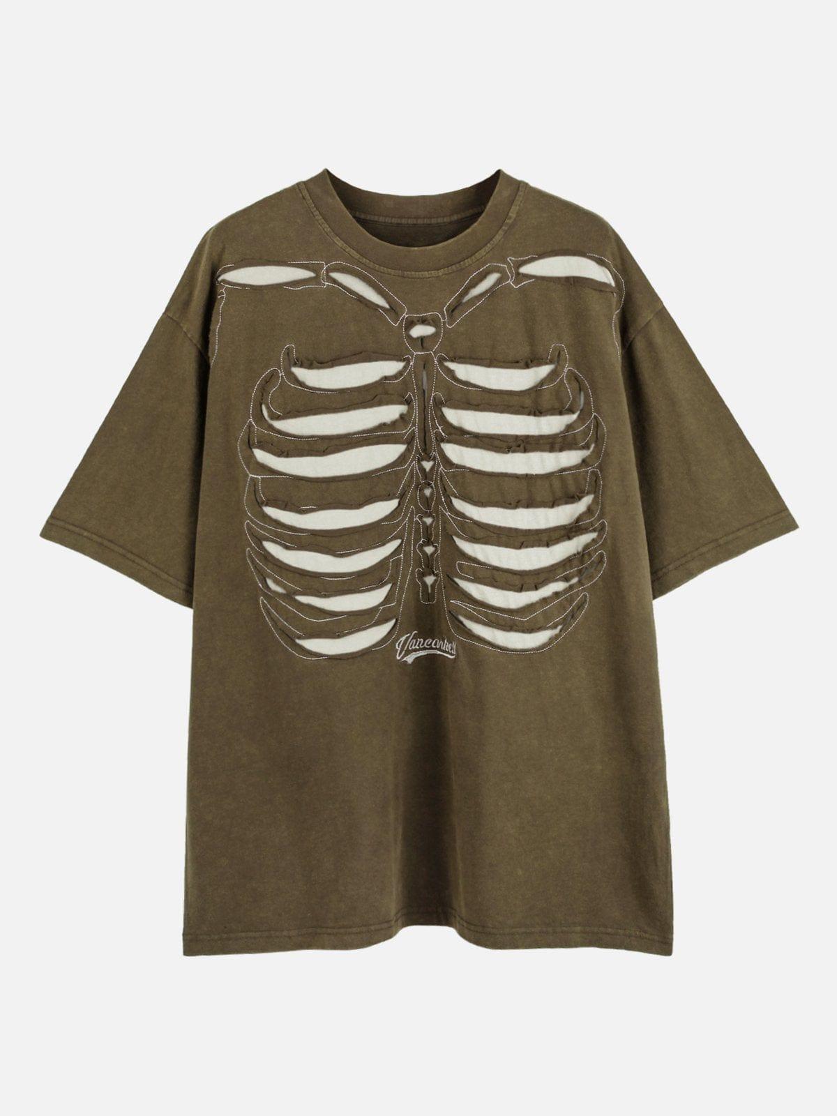 Skull Distressed Wash Tee