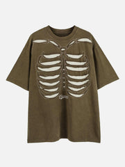 Skull Distressed Wash Tee