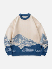 Snow Mountain Gradient Knit Sweater