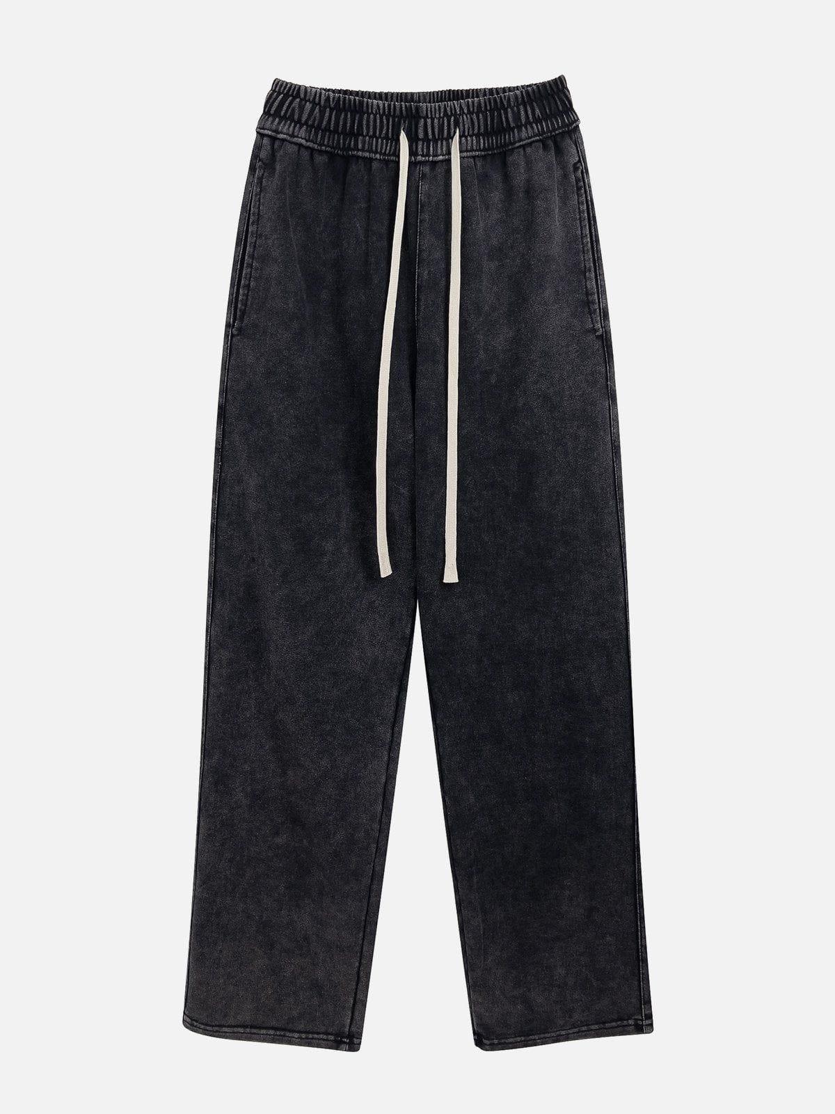 Solid Color Drawstring Pants