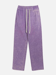 Solid Color Drawstring Pants