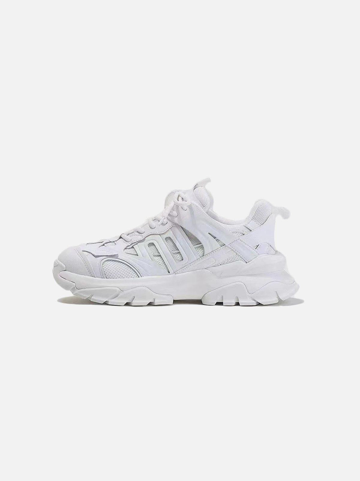 Solid Color Mesh Sneakers