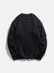 Solid Color Woven Sweater