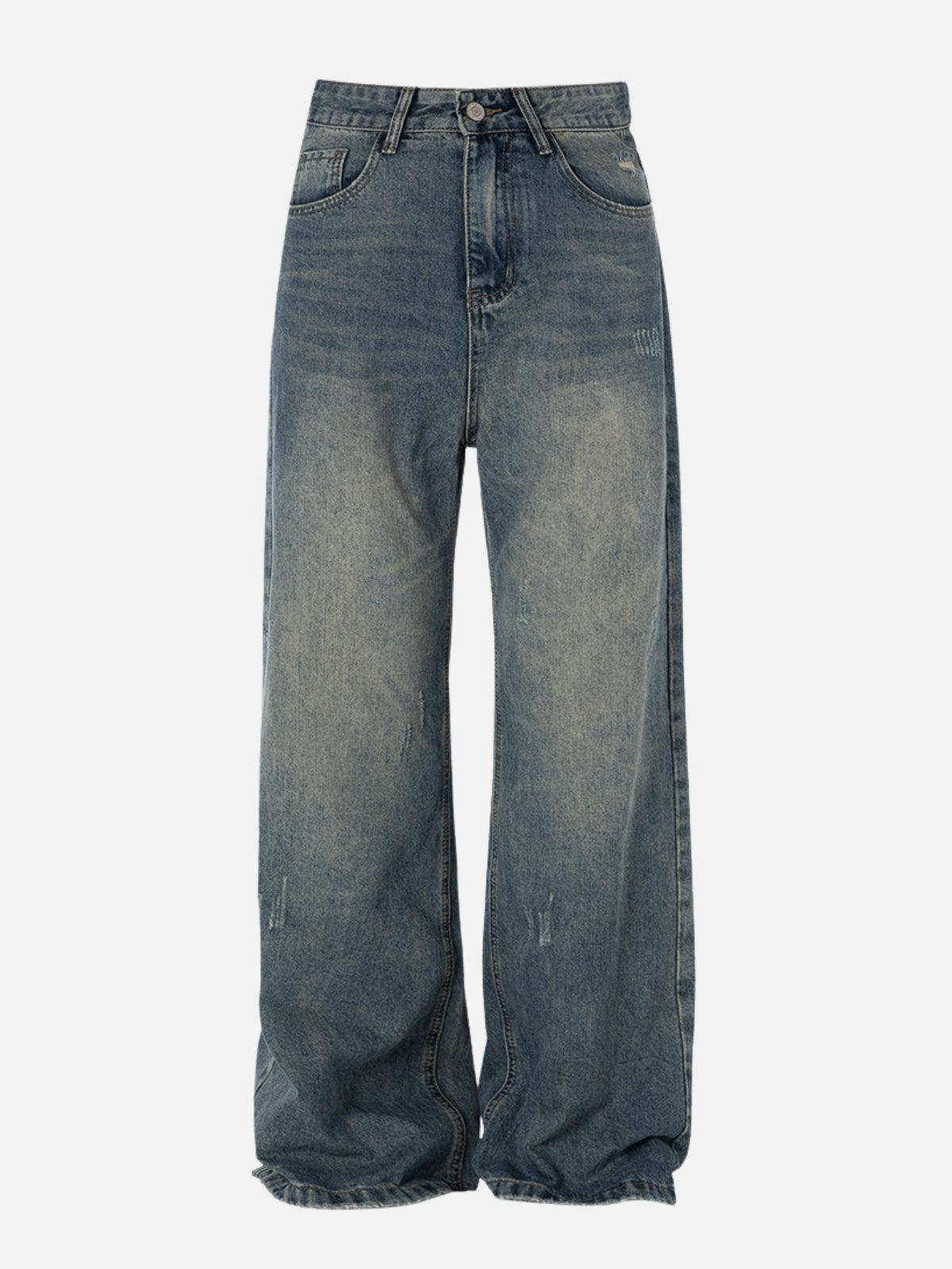 Solid Vintage Loose Jeans