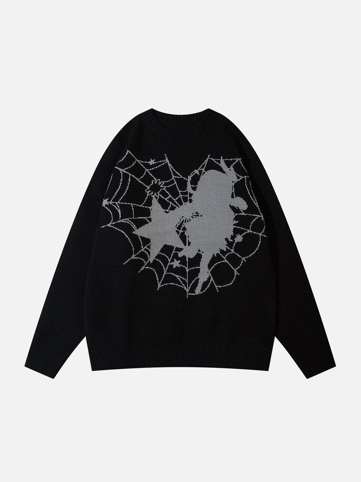 Spider Web Stars Graphic Sweater