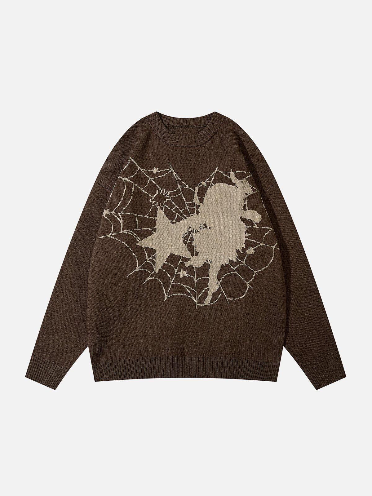 Spider Web Stars Graphic Sweater