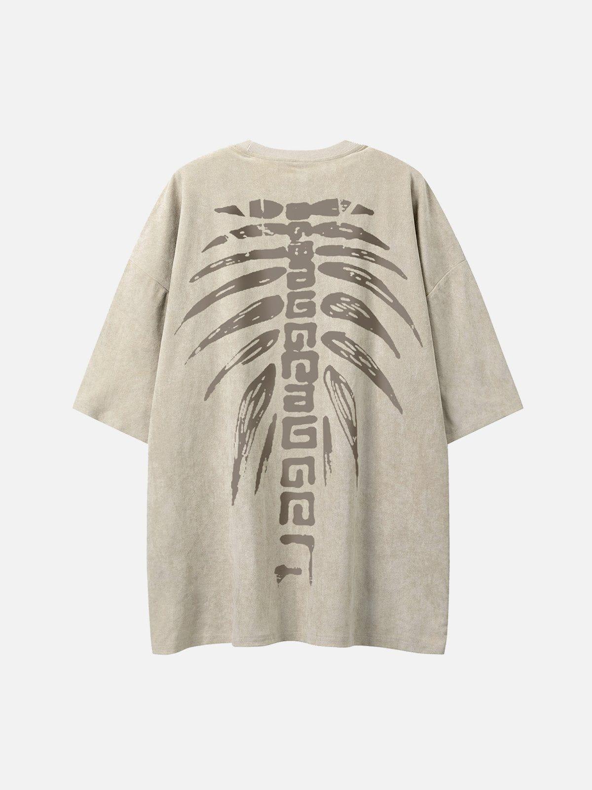 Spine Skeleton Print Tee