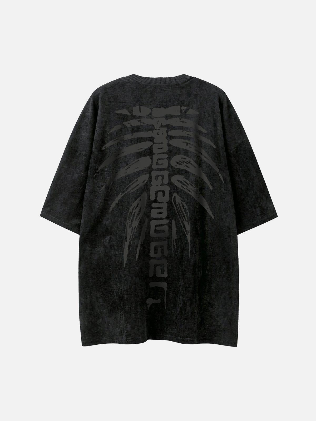 Spine Skeleton Print Tee