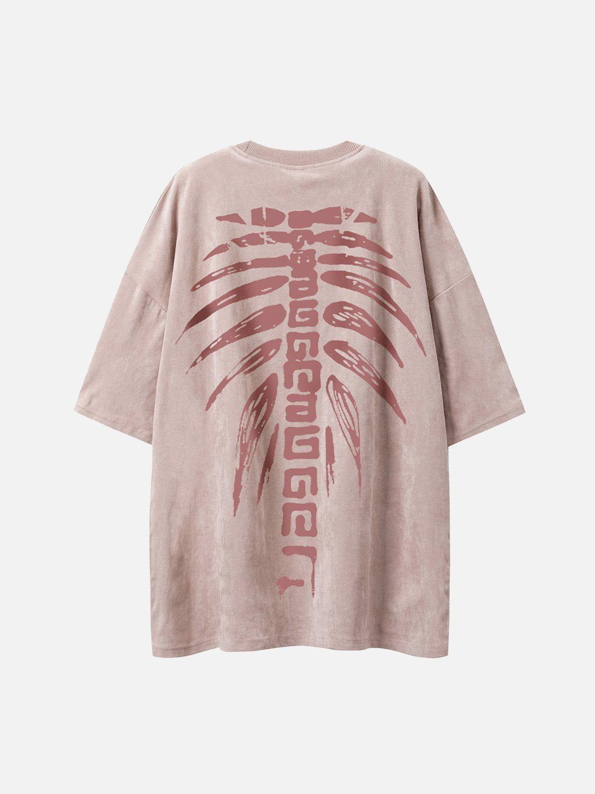 Spine Skeleton Print Tee