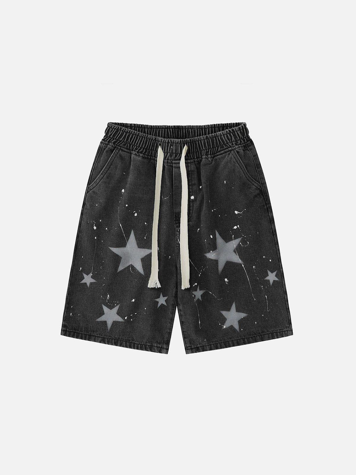 Splash Ink Star Jorts