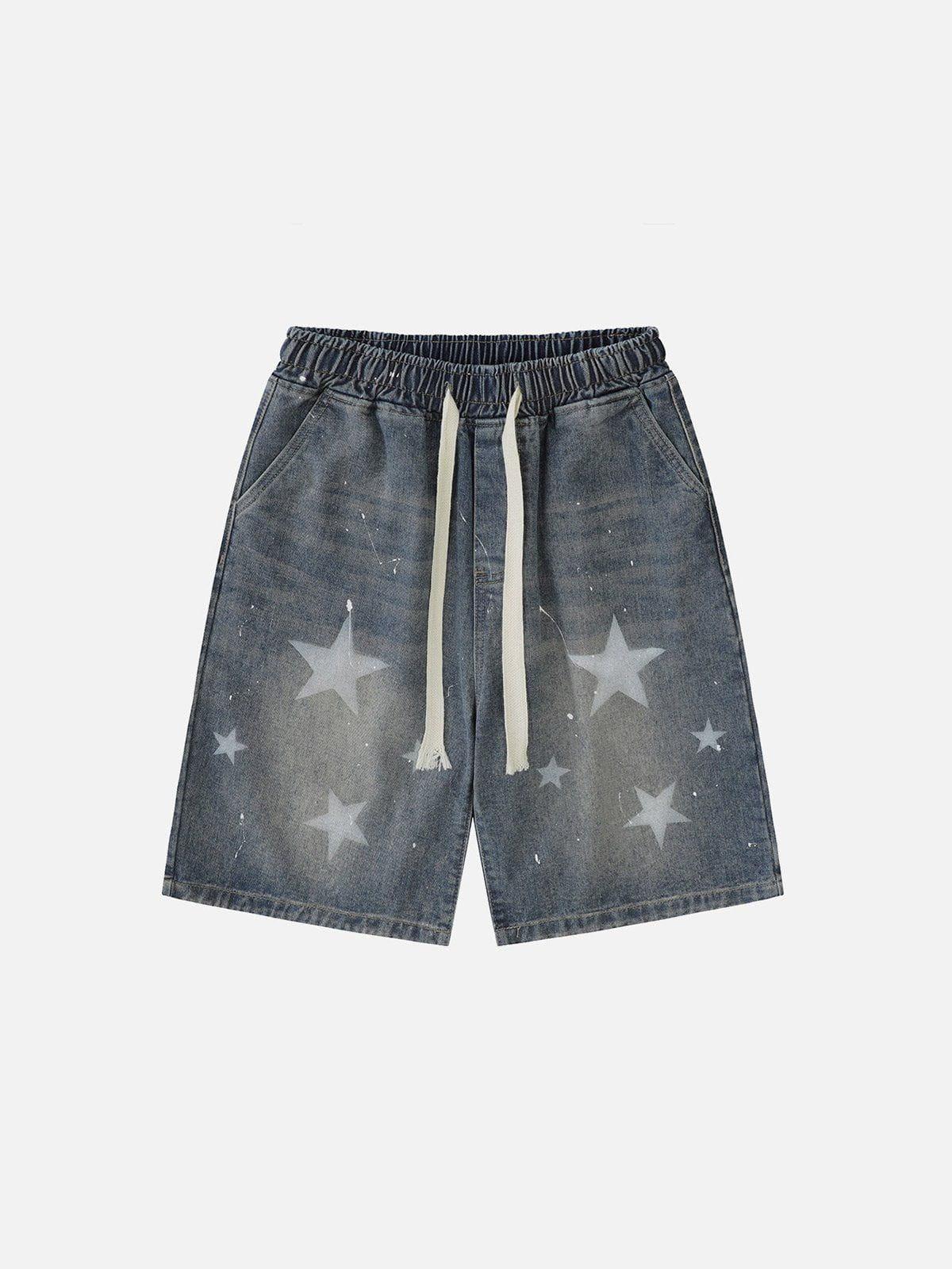Splash Ink Star Jorts