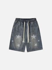 Splash Ink Star Jorts
