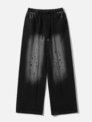 Splash Ink Washed Loose Jeans
