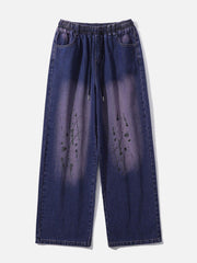Splash Ink Washed Loose Jeans