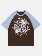 Star Gothic Leeter Print Tee