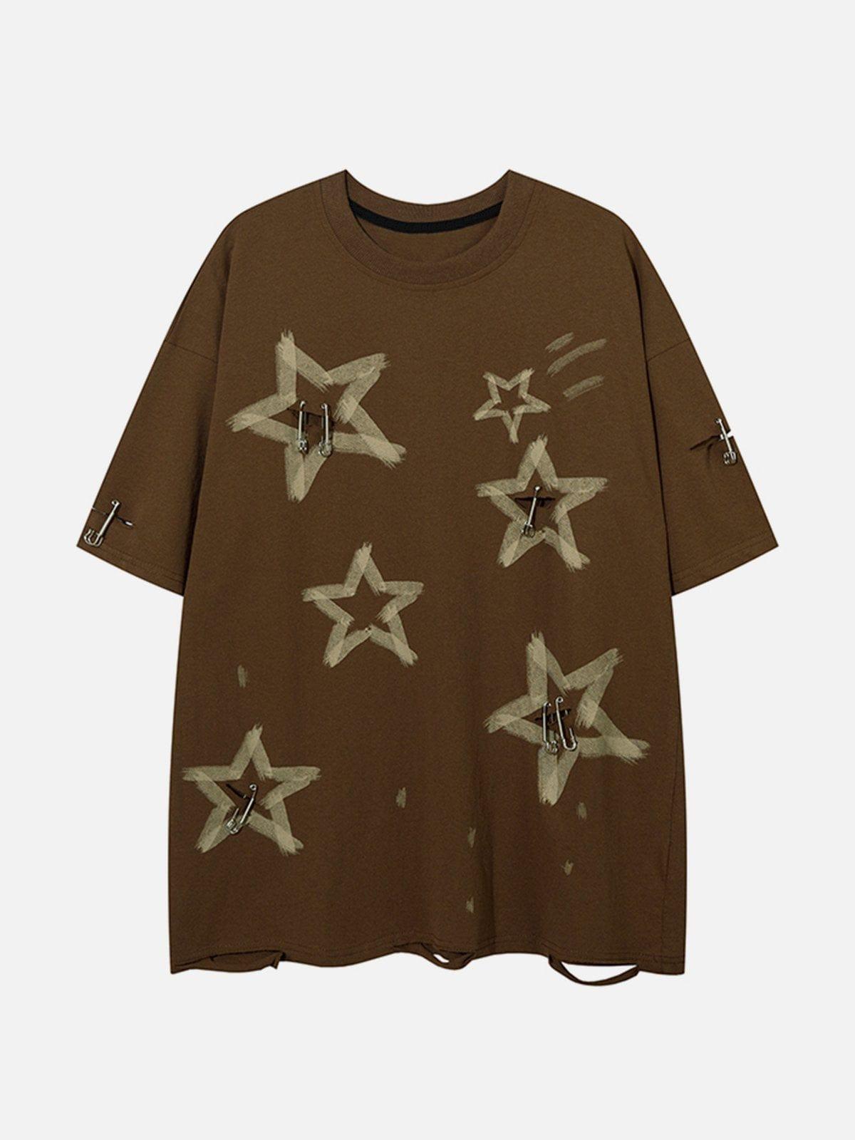 Star Graffiti Distressed Tee