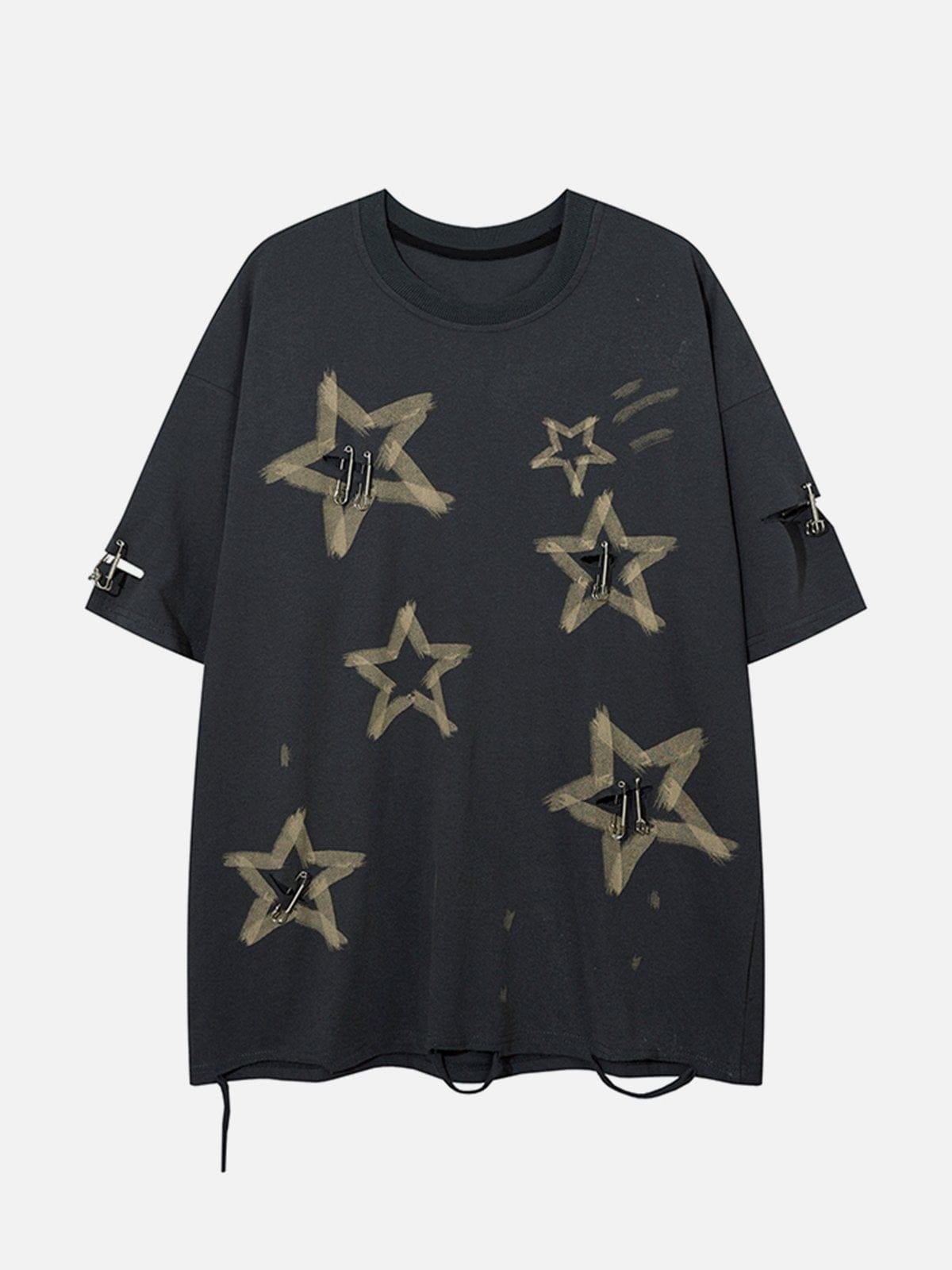 Star Graffiti Distressed Tee