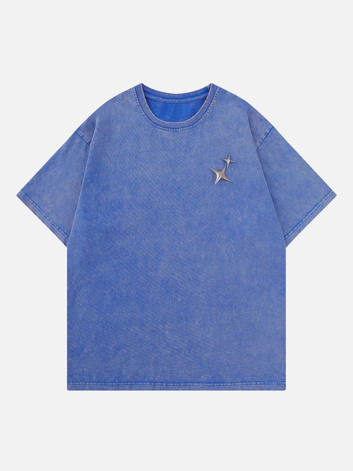 Star Print Washed Tee