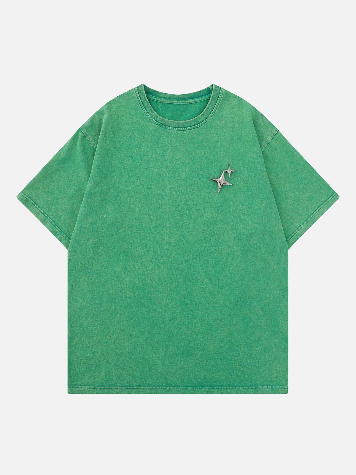 Star Print Washed Tee