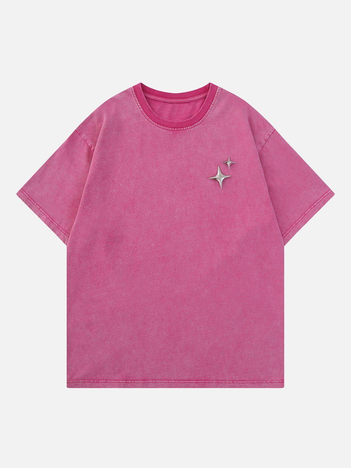 Star Print Washed Tee