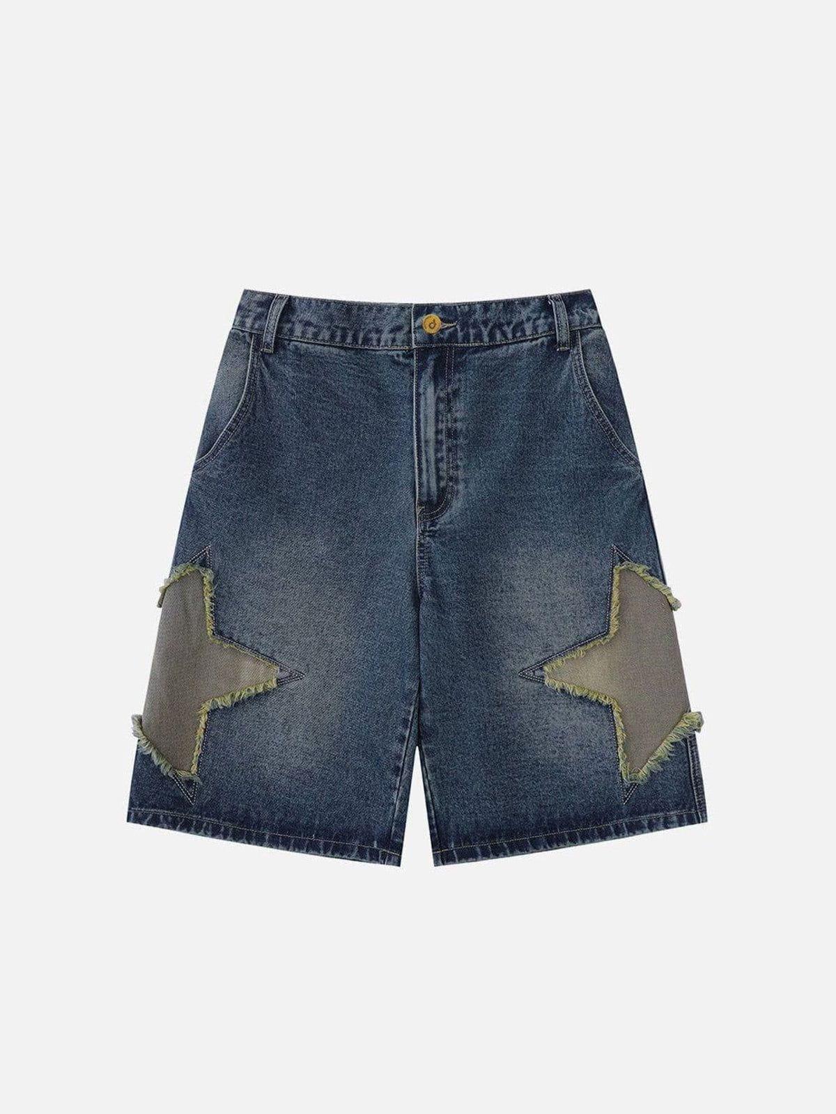 Star Tassel Patch Gradient Jorts