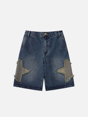 Star Tassel Patch Gradient Jorts