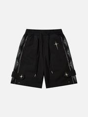 Star Zip Up Shorts