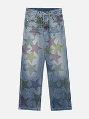 Stars Print Jeans