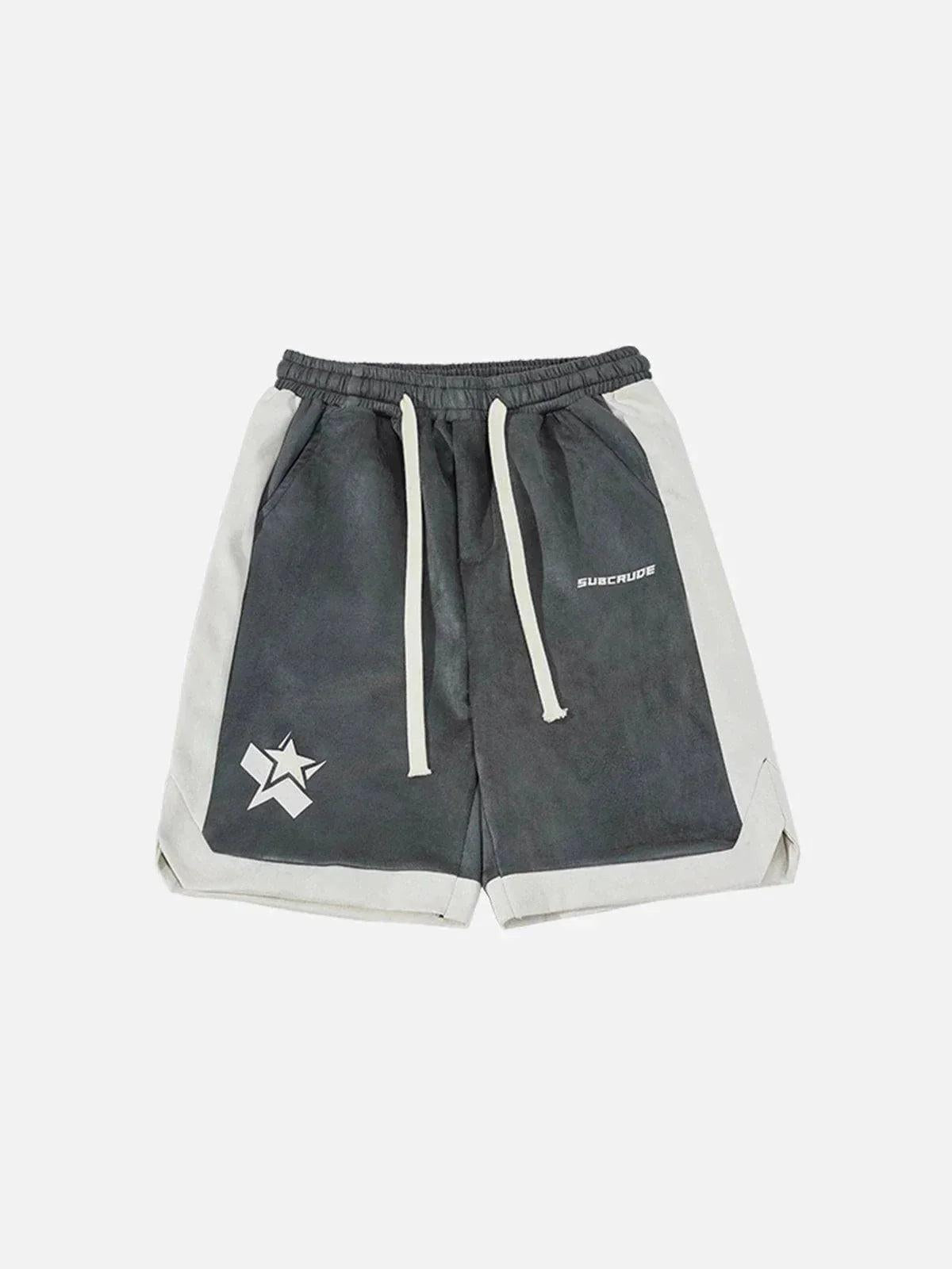 Stereoscopic Star Suede Shorts