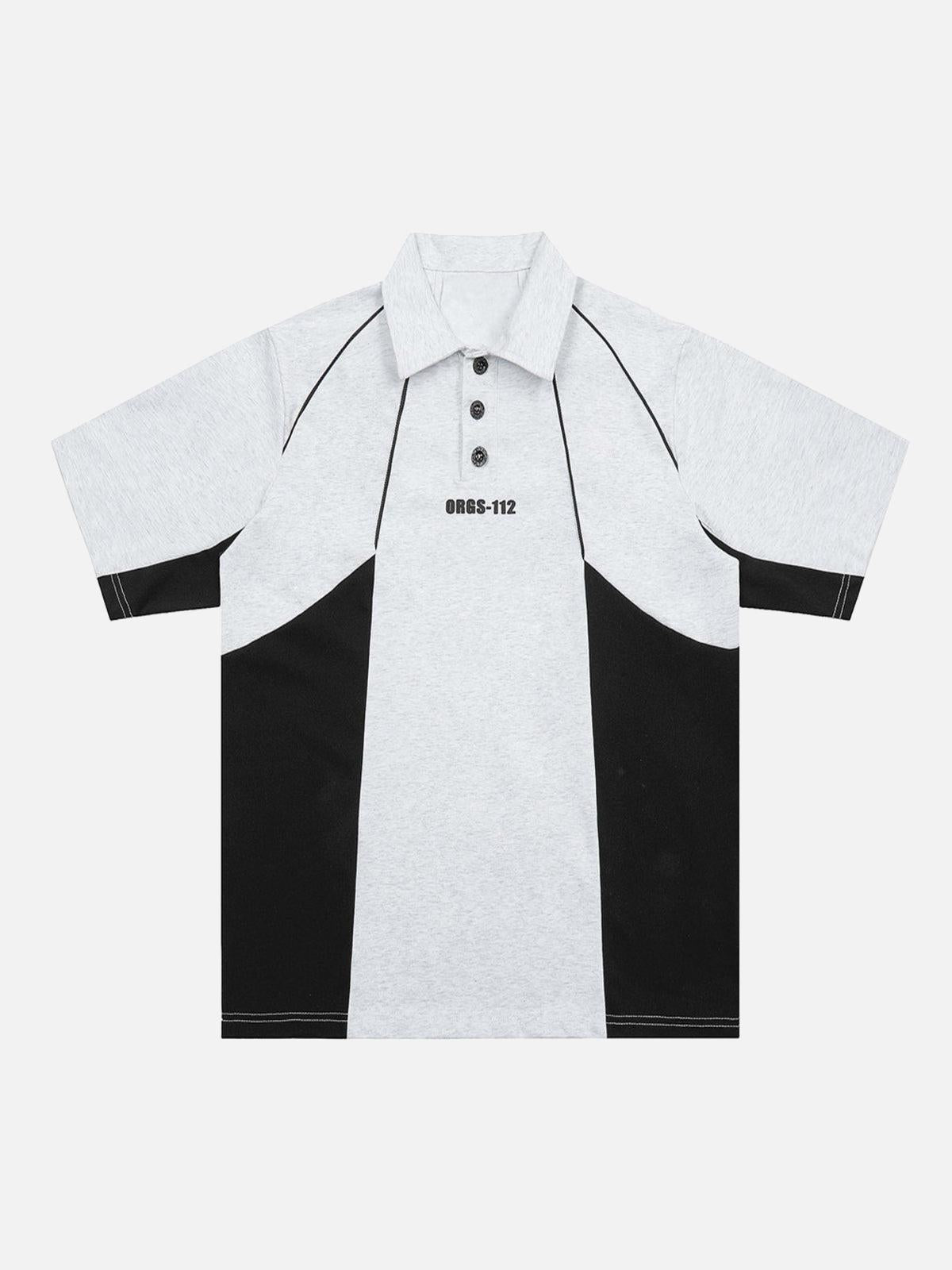 Street Contrast Panel Polo Shirt
