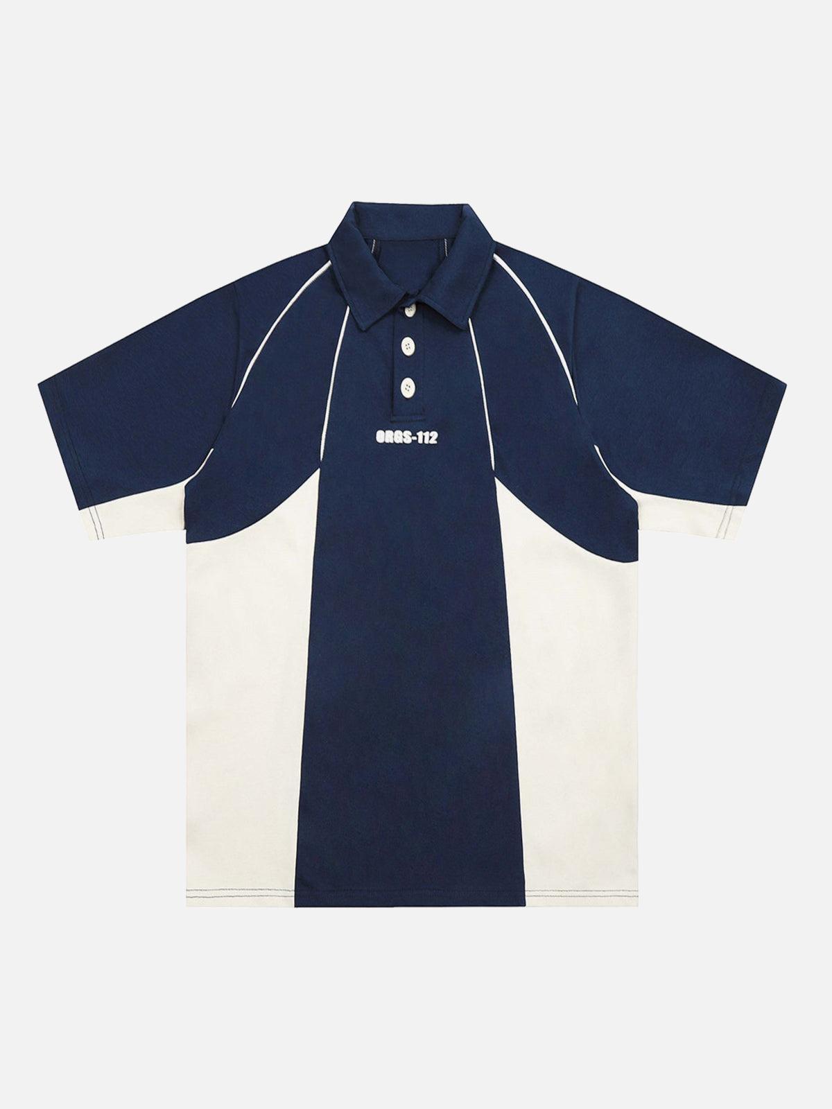 Street Contrast Panel Polo Shirt
