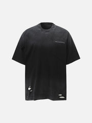 Street Dirty-Dye Distressed Cut Pocket T-Shirt