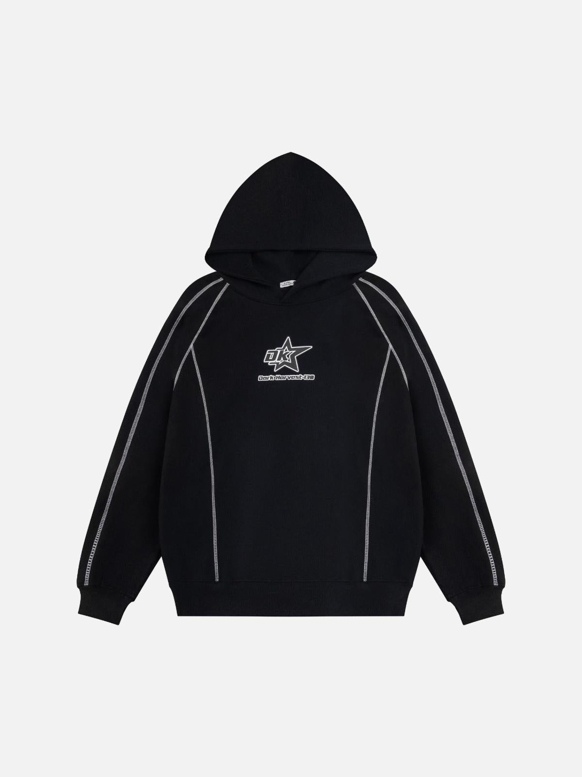 Street Line Assemble Print Hoodie