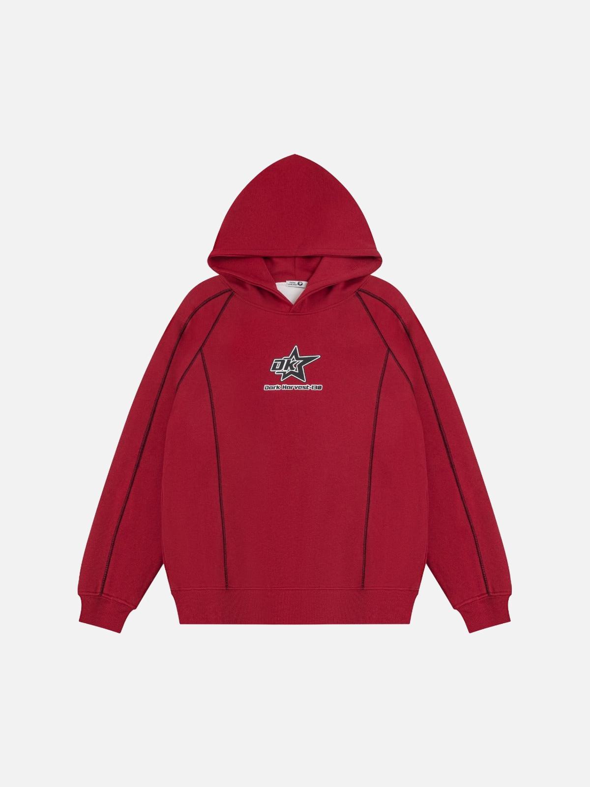 Street Line Assemble Print Hoodie