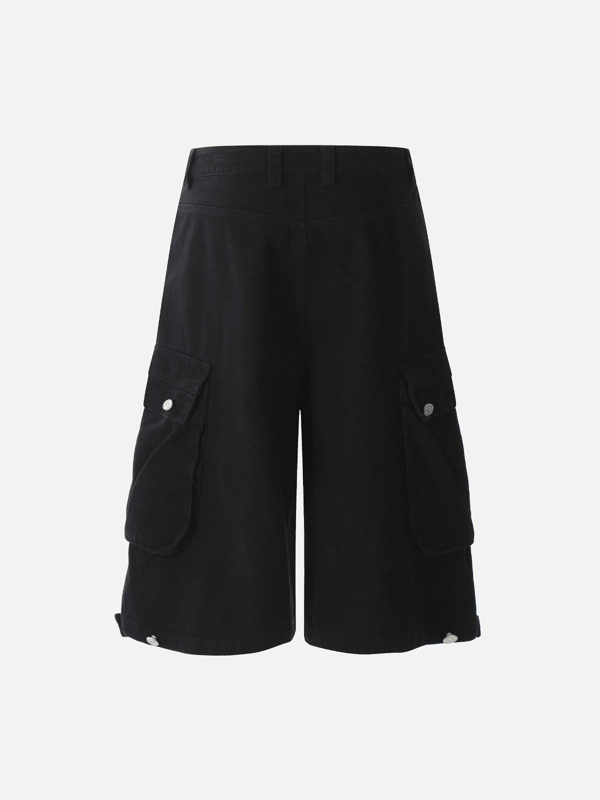 Street Multi-Pocket Pleated Cargo Jorts