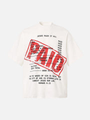 Street PAID Letter Slogan T-Shirt